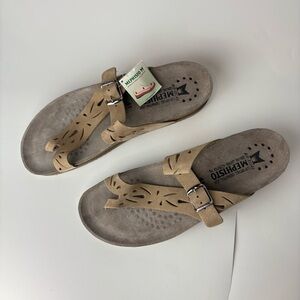 NWT Mephisto Helen Slide Sandals Suede Cutout